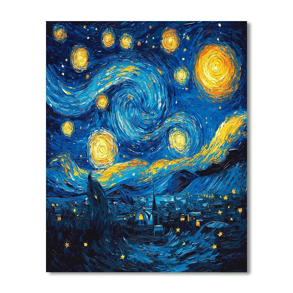 Vincent Van Gogh Inspired Radiance Of The Cosmos  Numbered Painting Kits