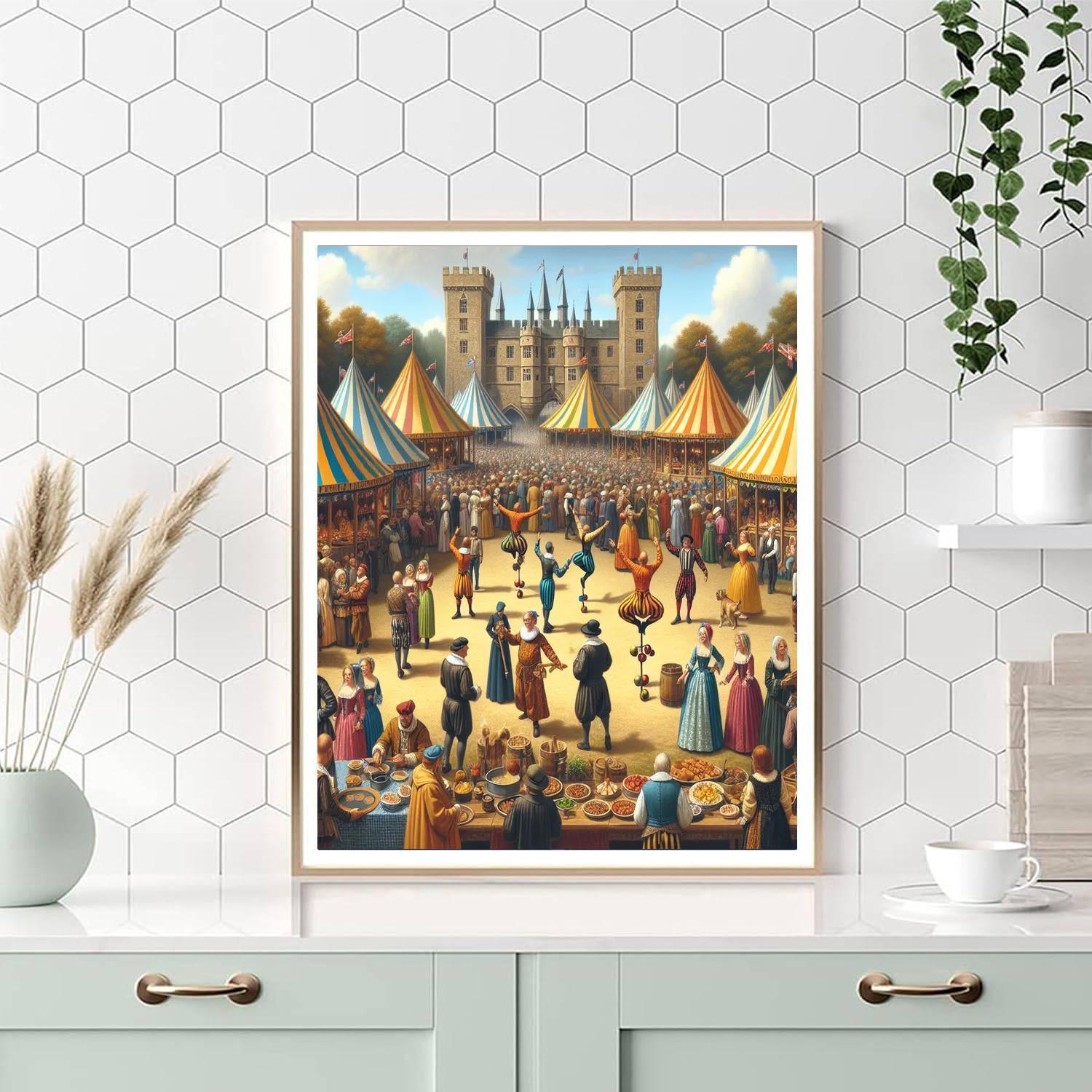 Renaissance Festival Revelry DIY Paint By Numbers
