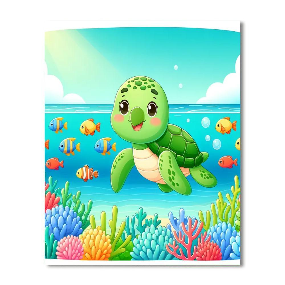 Jolly Sea Turtle Paint By Color