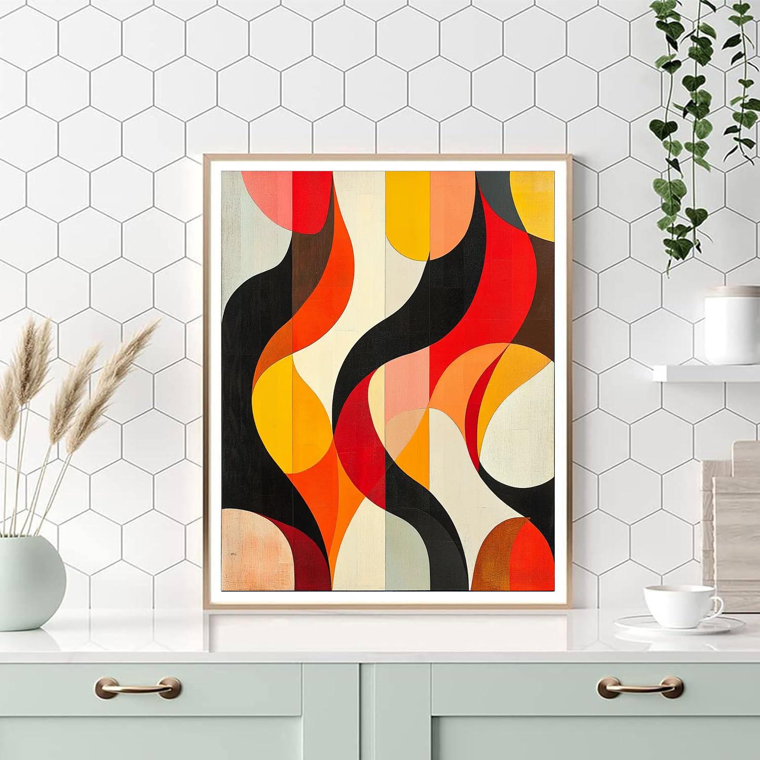 Paul Klee Inspired Curved Connections  Numbered Painting Kits