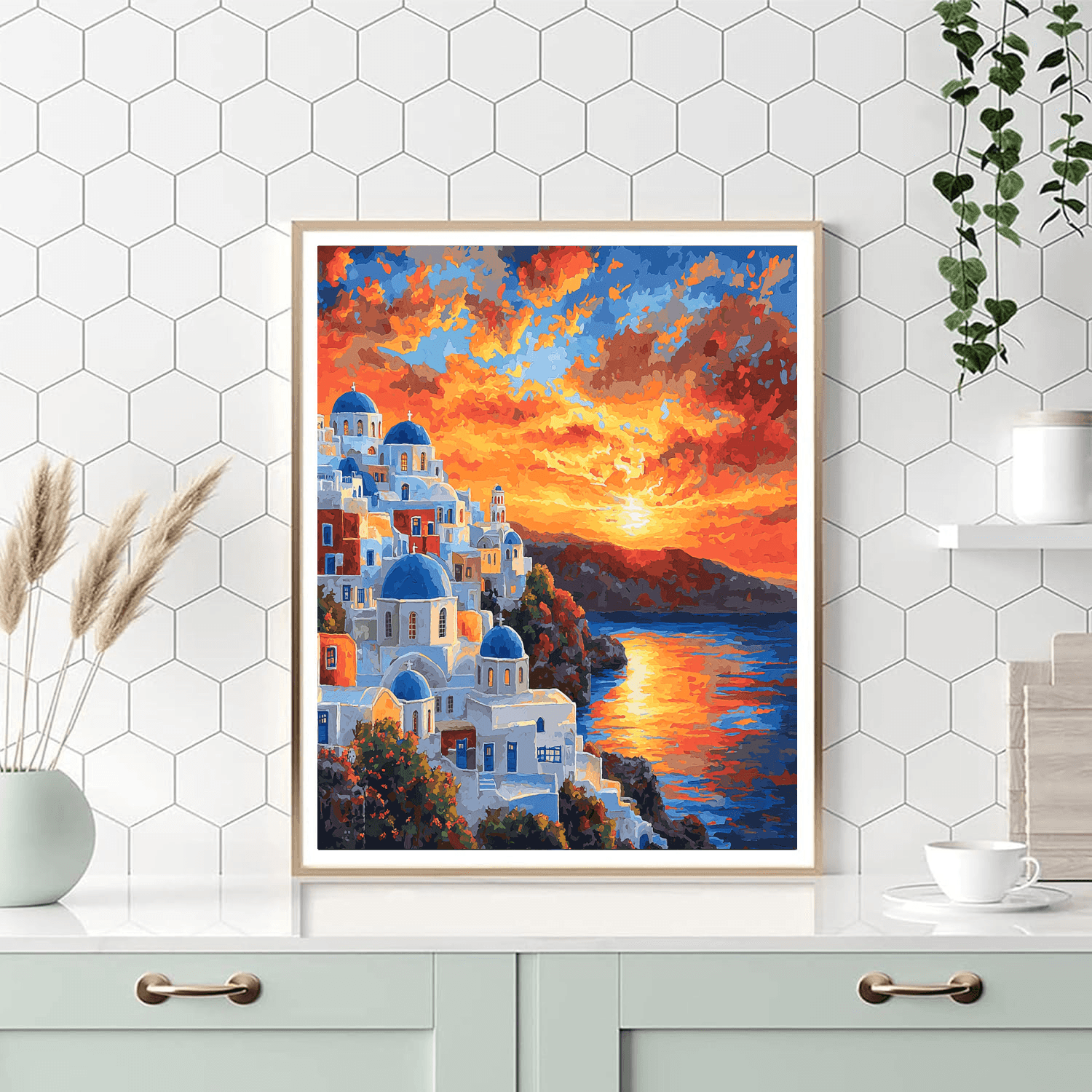 Santorini Sunsets Numbered Painting Kits