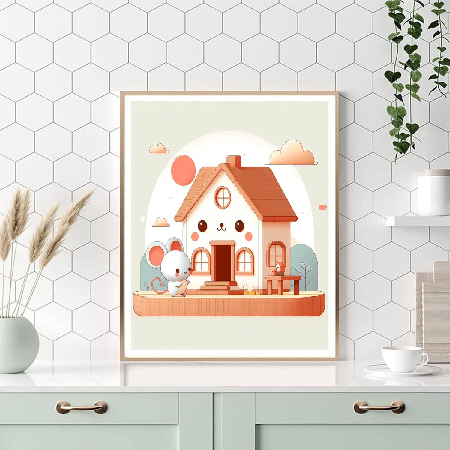 Curious Mouse's House Adventure Paint By Color