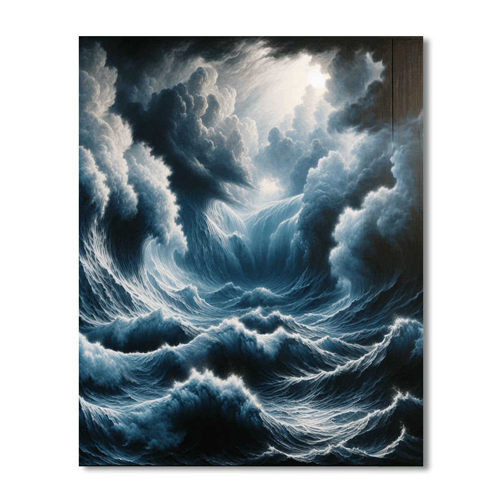 Eternal Ocean Waves Number Painting