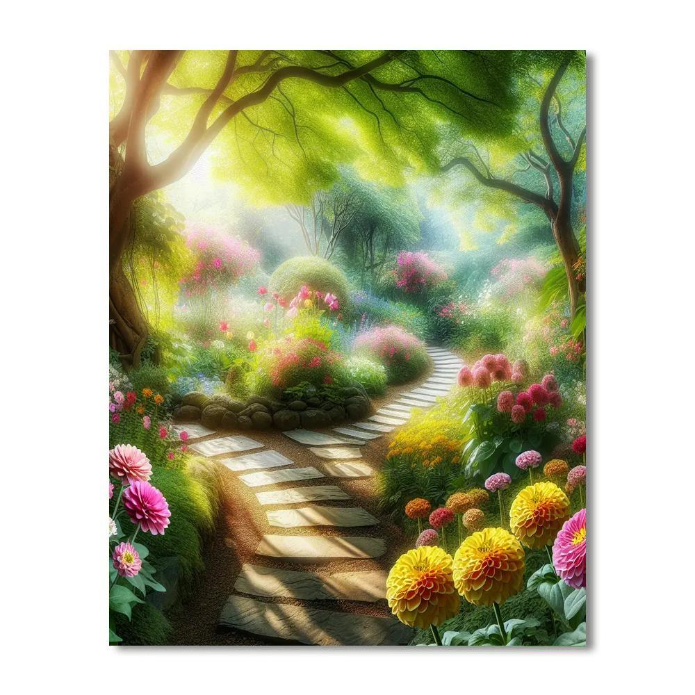 Artistic Garden Retreat Painting Number Kit