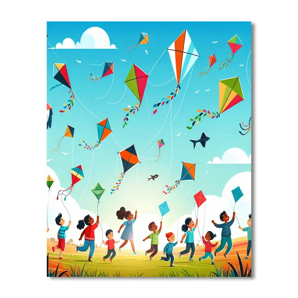 Kite Festival Delight Number Painting