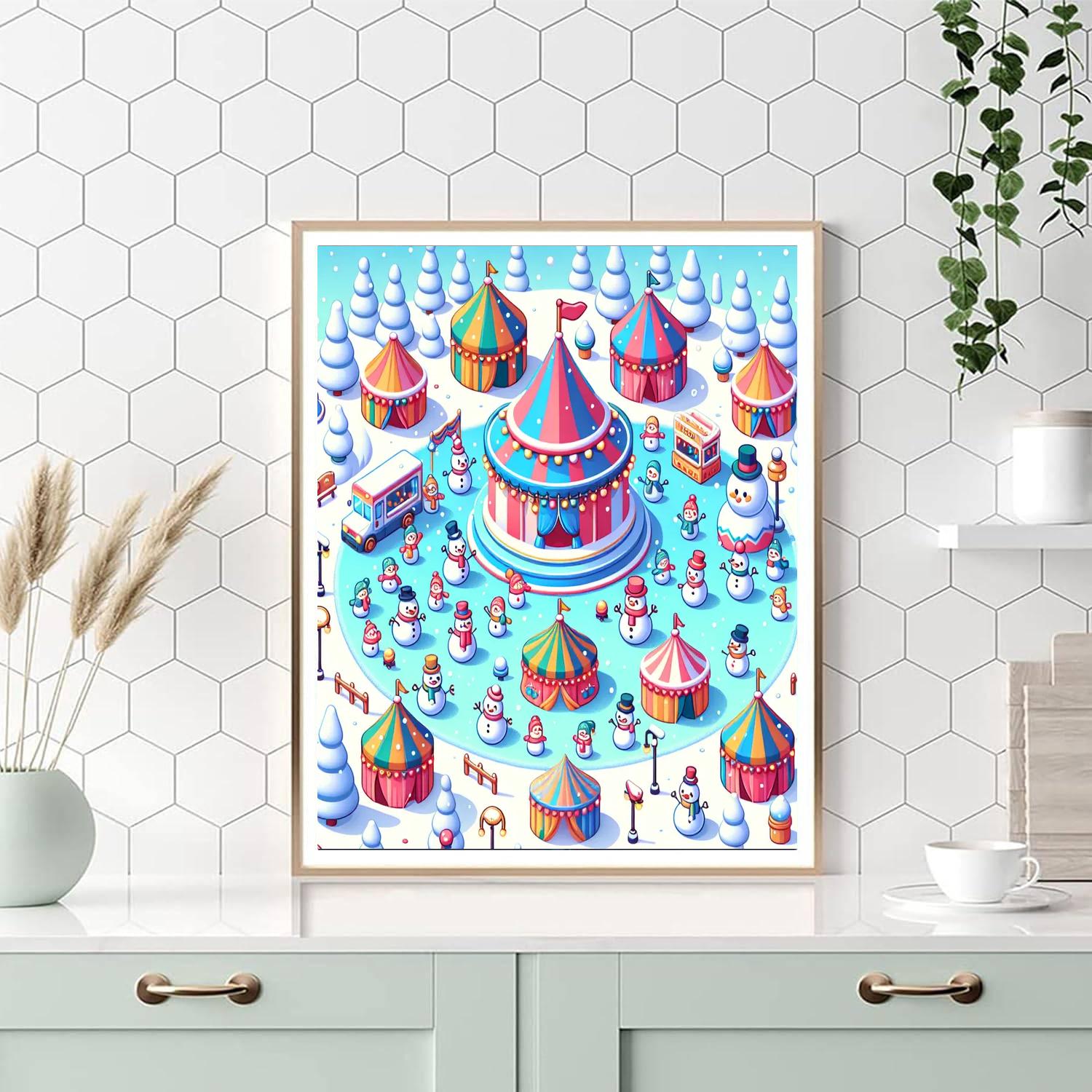 Winter Carnival Celebration Paint By Numbers Art