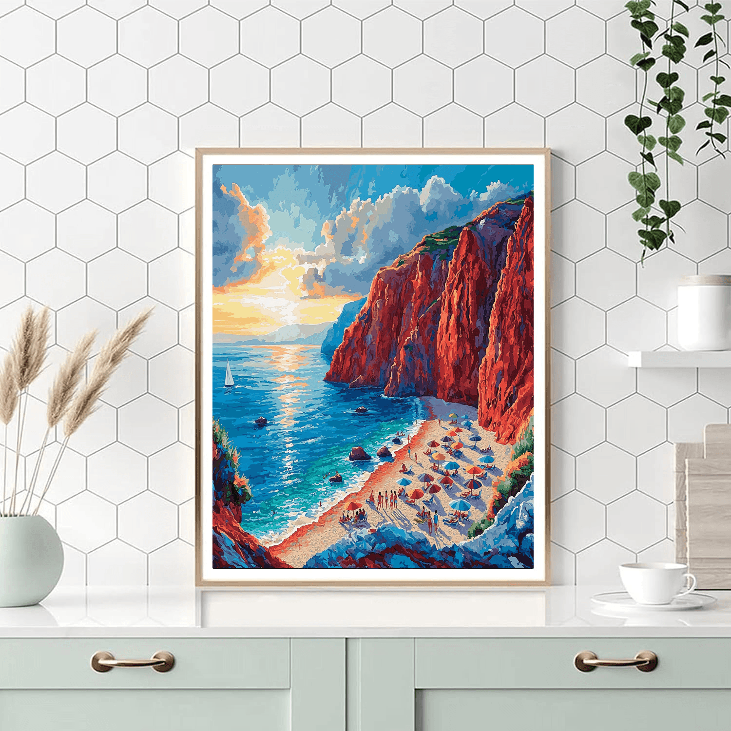 Santorini Beaches Paint By Numbers Kits