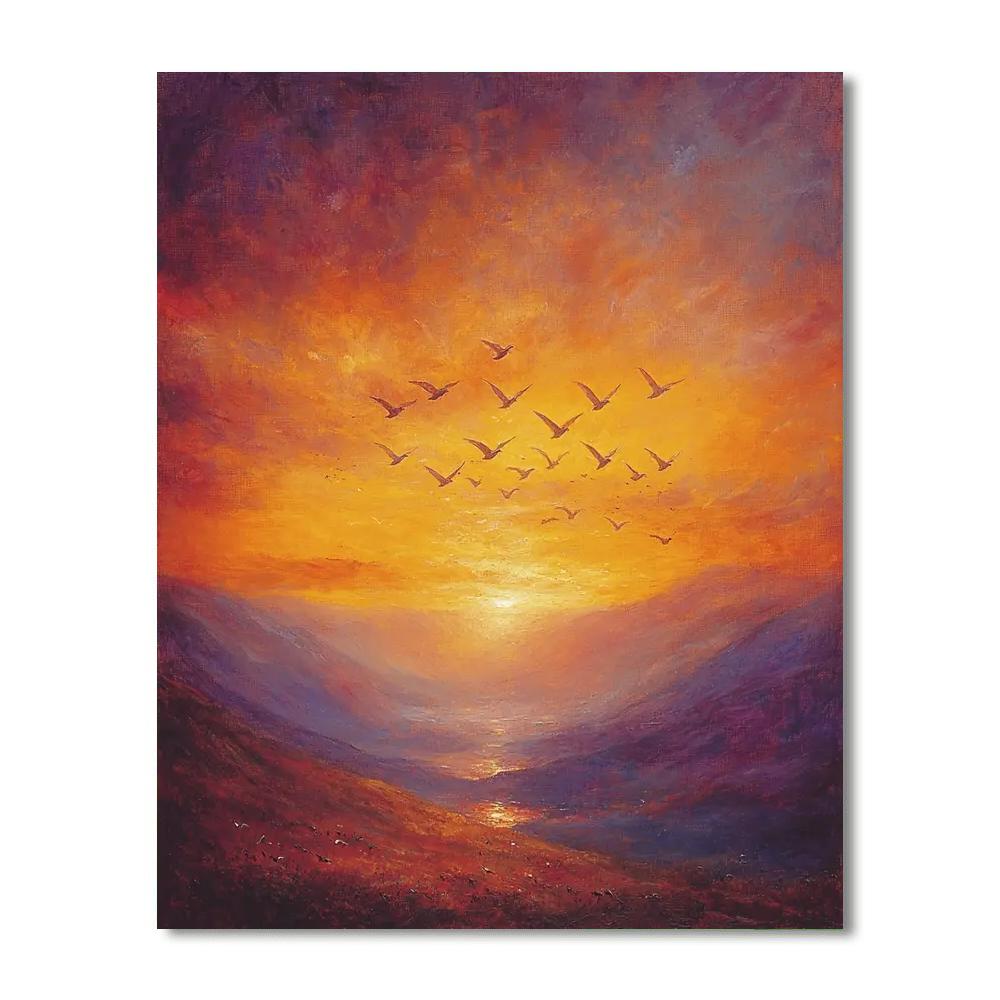 J.M.W. Turner Inspired In Flight  Paint By Numbers Kits