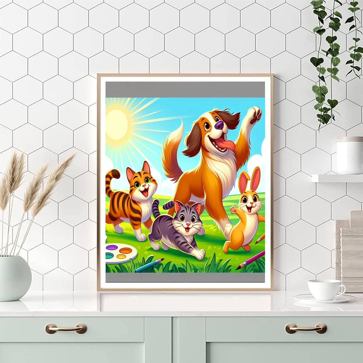 Adorable Family Pets Paint By Numbers Art