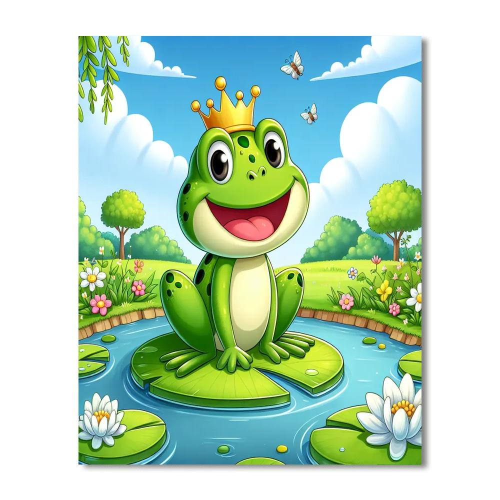 Playful Frog Prince Paint By Color