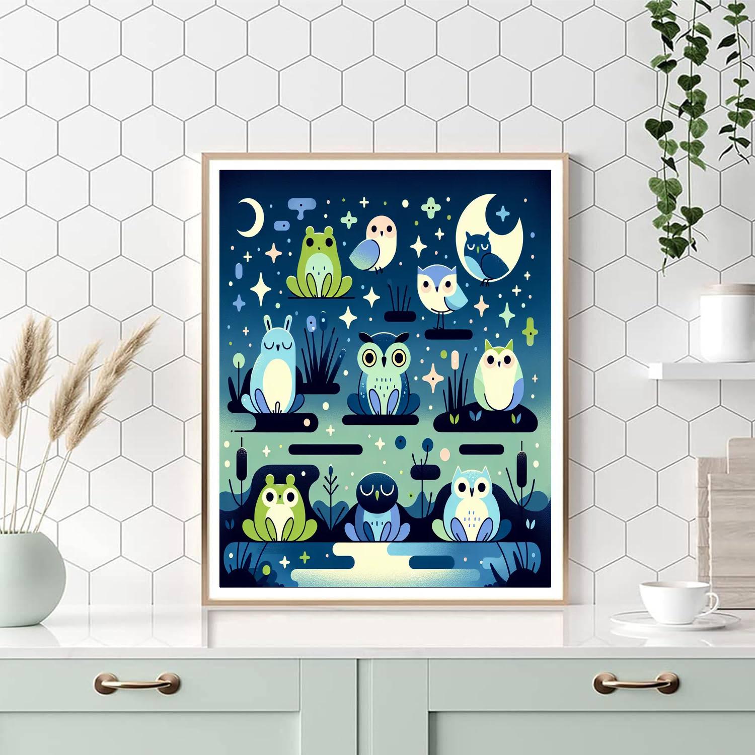 Moonlit Magic Marsh Numbered Painting Kits