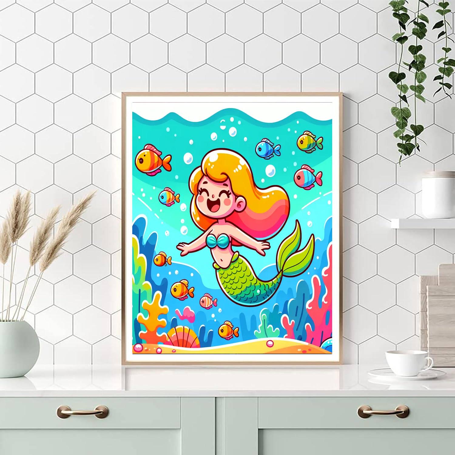 Joyful Mermaid Paint By Numbers Kits