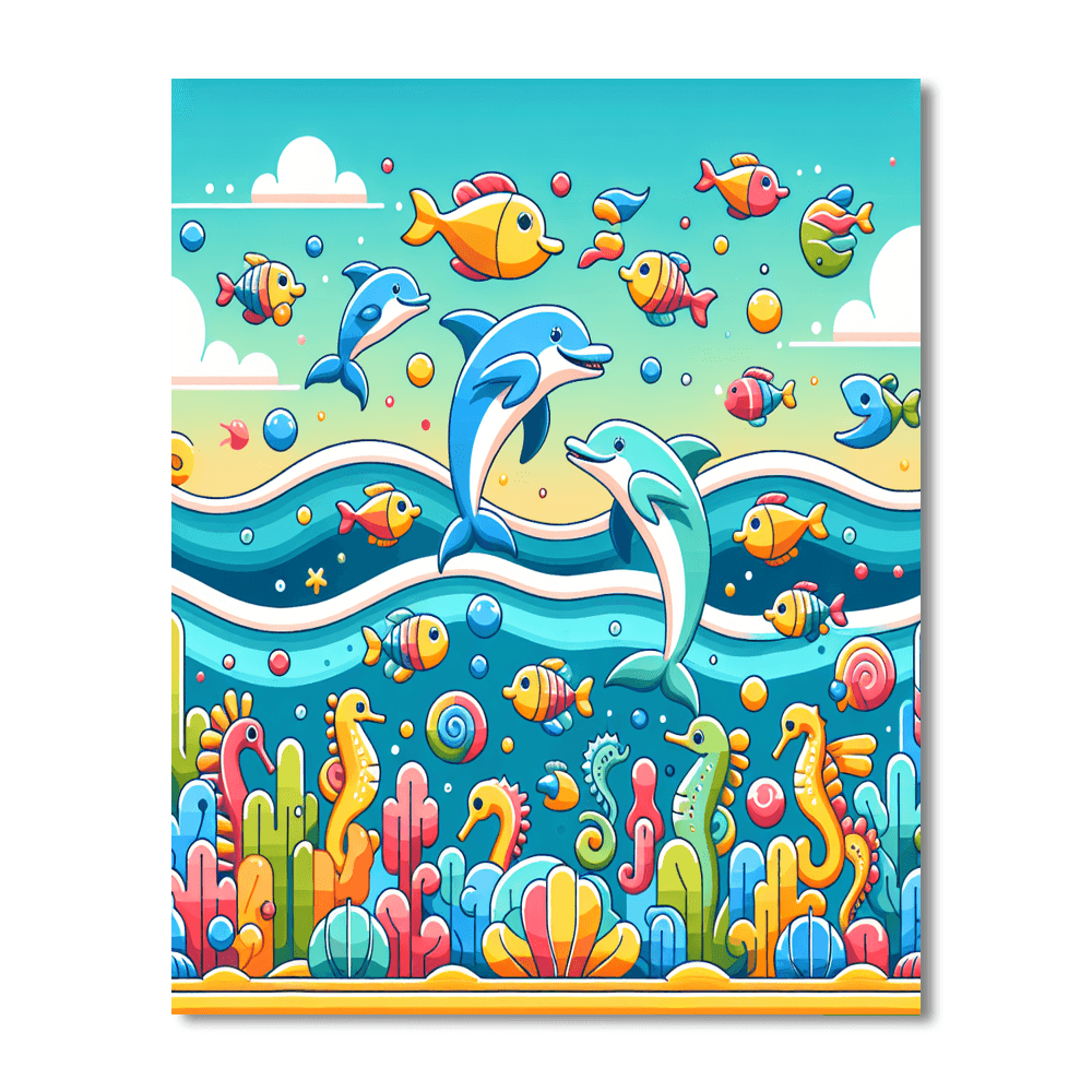 Charming Ocean Friends Painting Number Kit