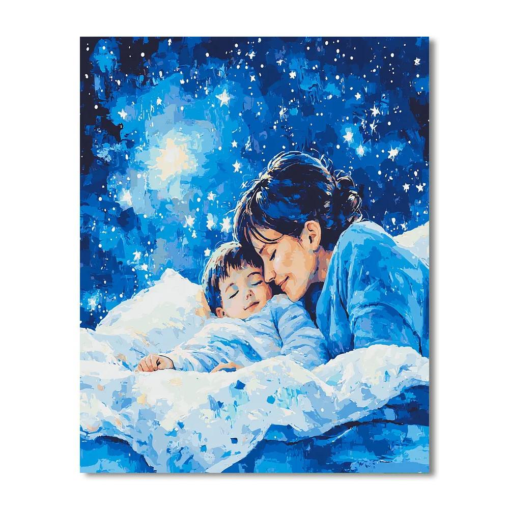 Reading Together Under The Stars Number Painting