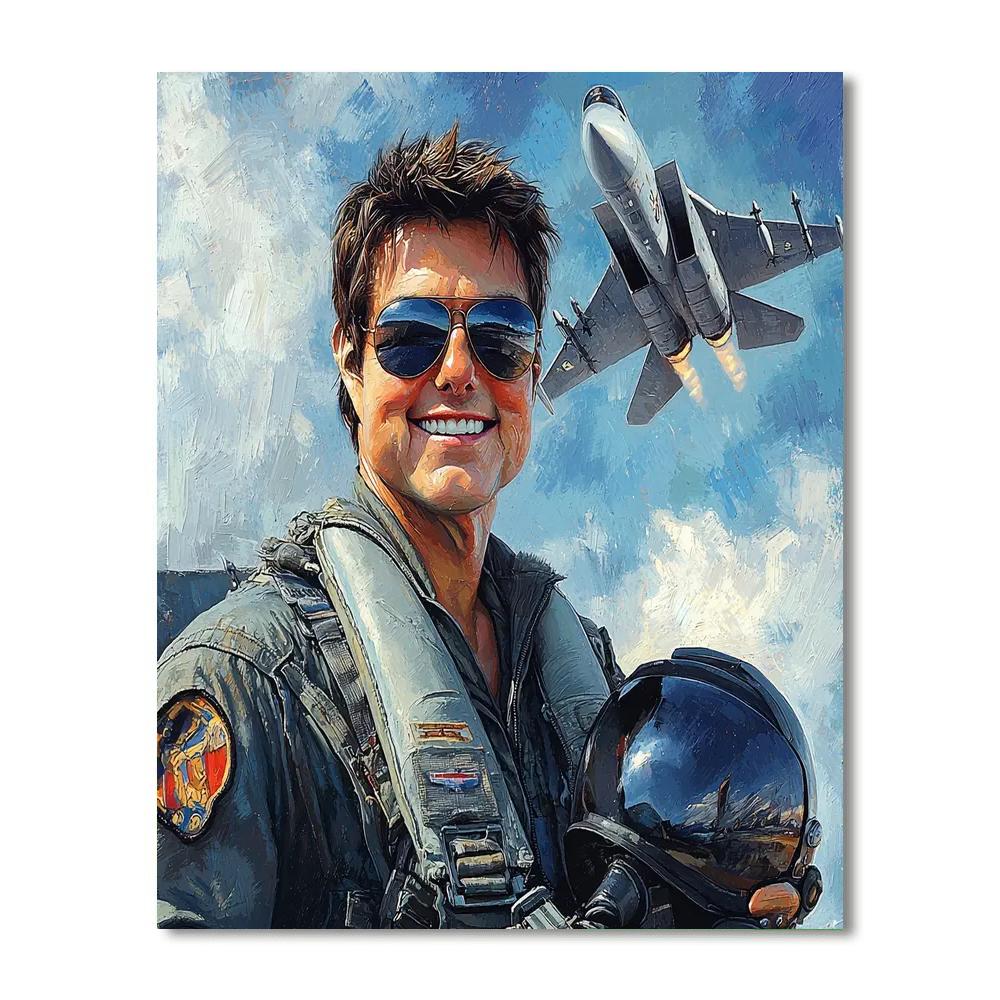 Tom Cruise: Soaring With Maverick Ambitions Numbered Painting Kits