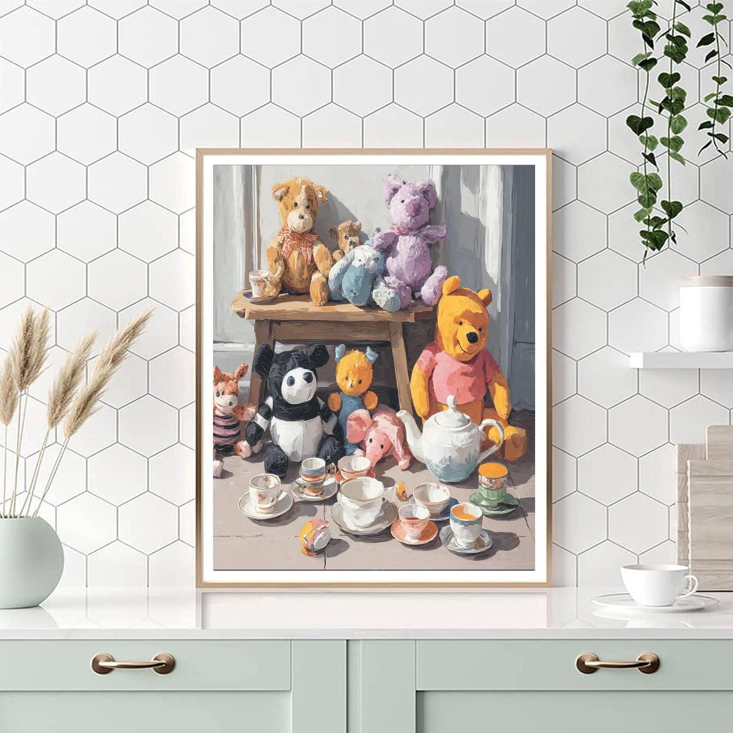 Tea Party With Teddy Number Painting