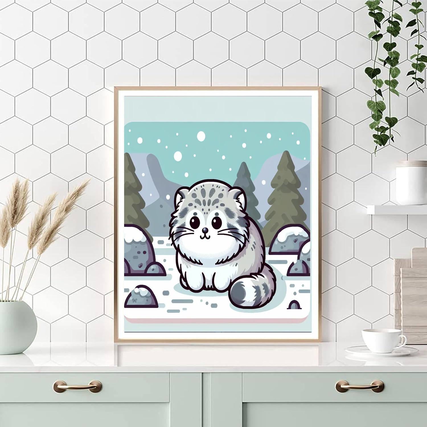 Playful Pallas Cat Paint By Numbers Art