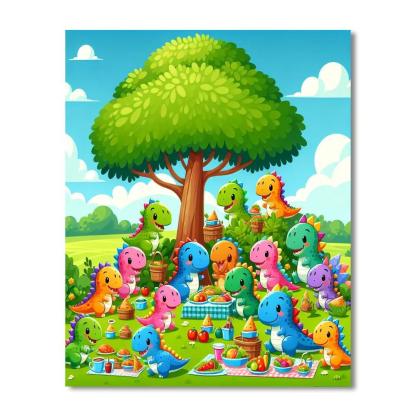 Happy Dinosaurs Picnic Paint By Numbers Kits
