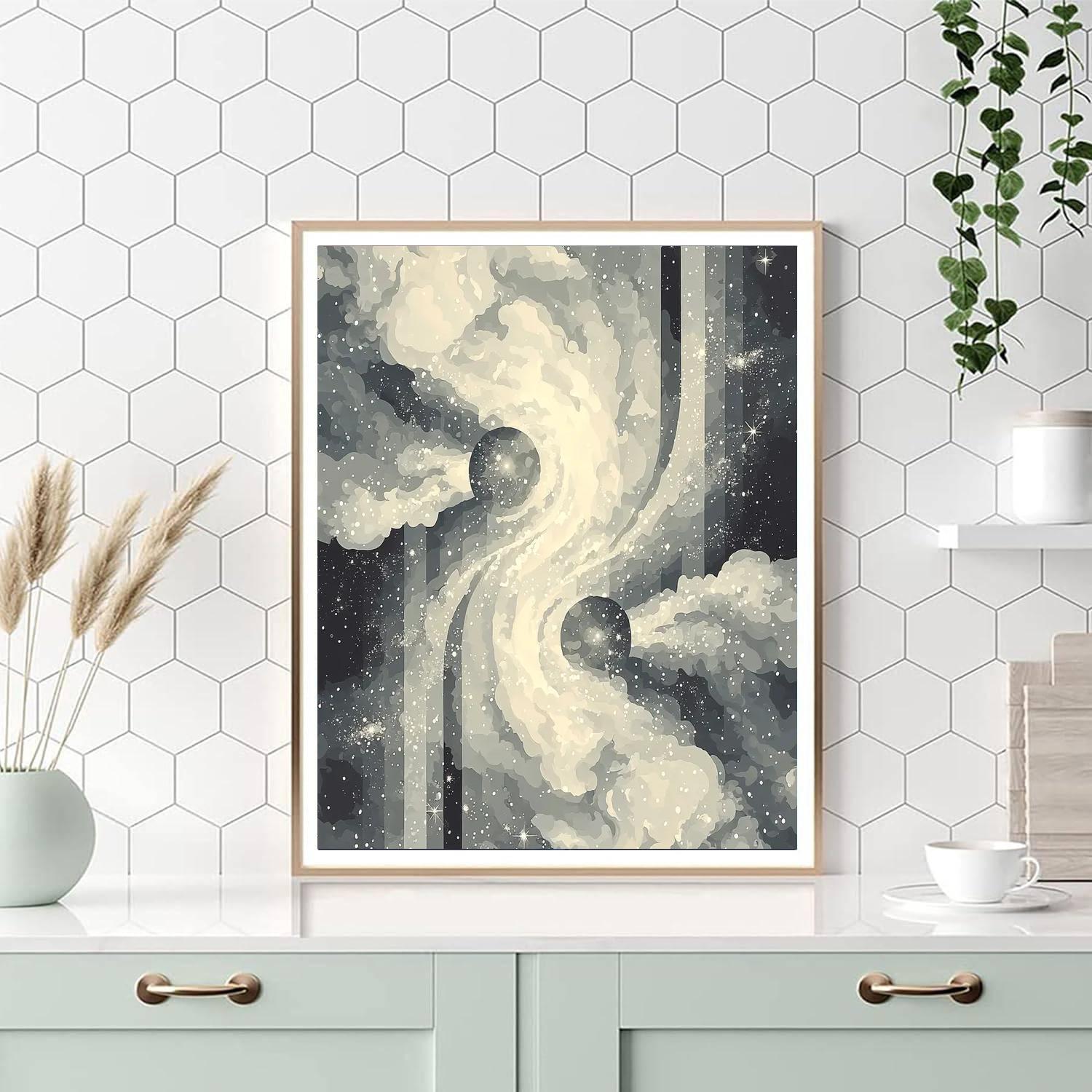 M.C. Escher Inspired Cosmic Tessellations  Paint By Numbers