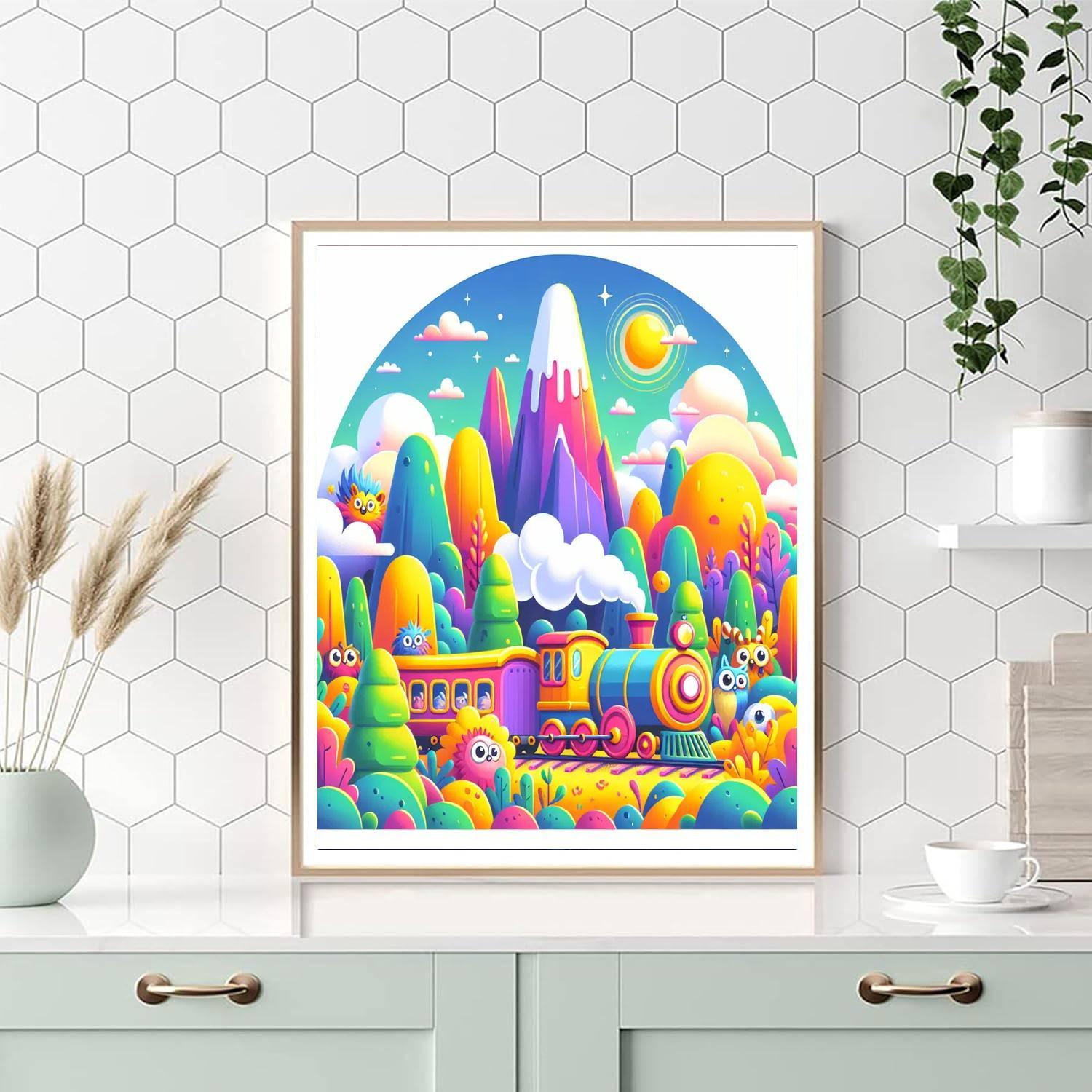 Fantasy Train Paint By Color