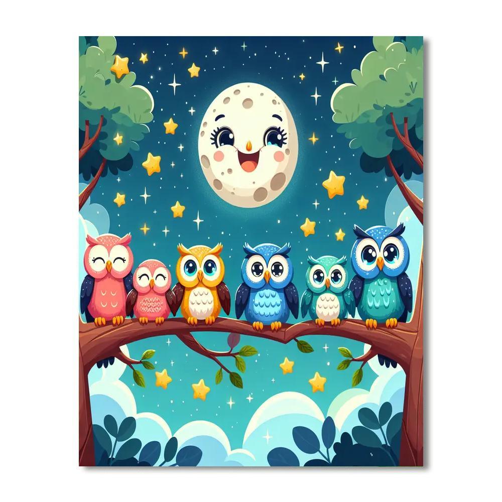 Charming Little Owls Paint By Numbers Kits
