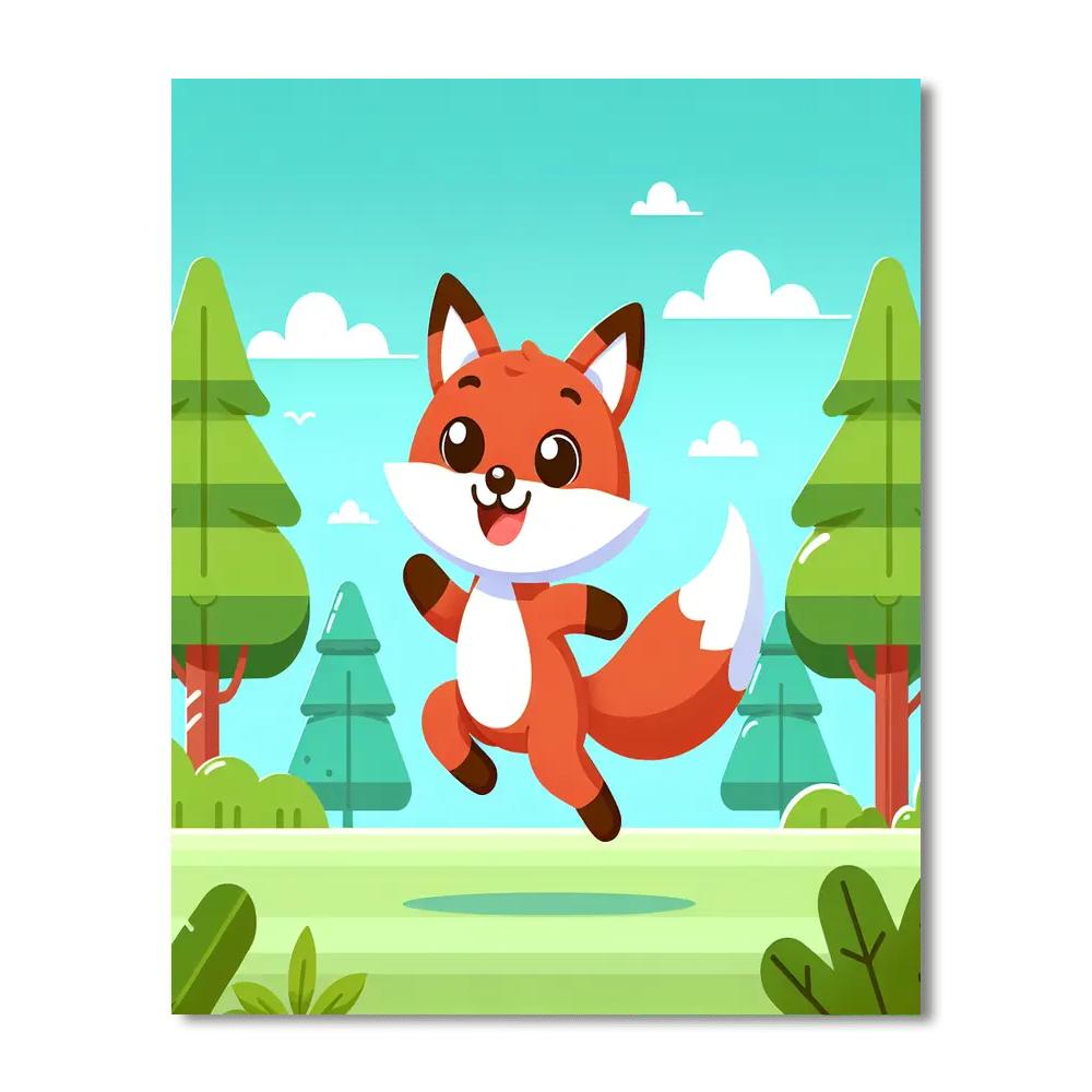 Joyful Fox's Forest Frolic Paint By Color