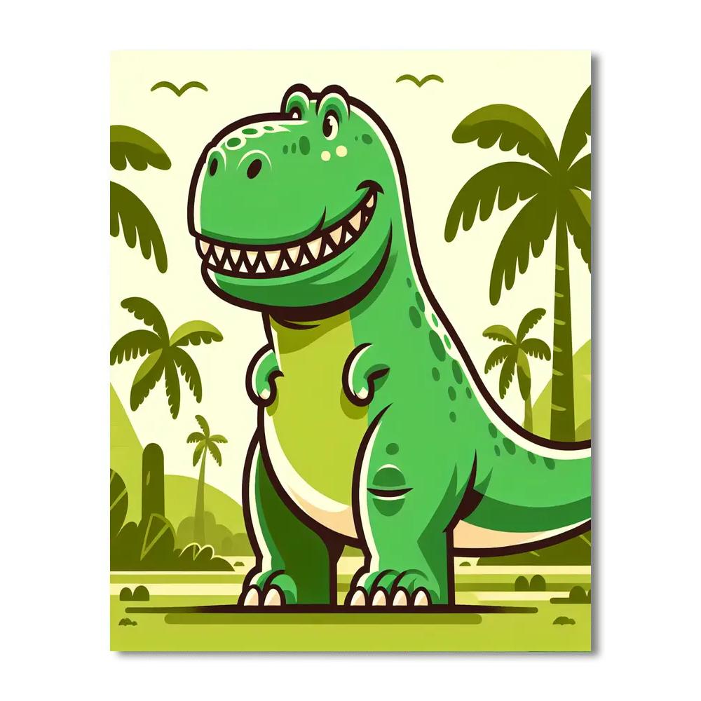 Dino Discoverer Paint By Numbers Art