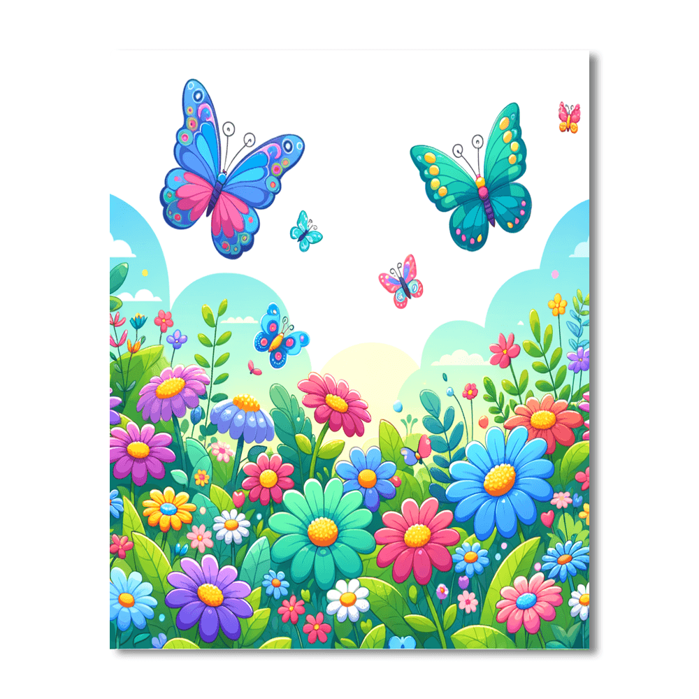Butterfly Garden Adventure Paint By Color