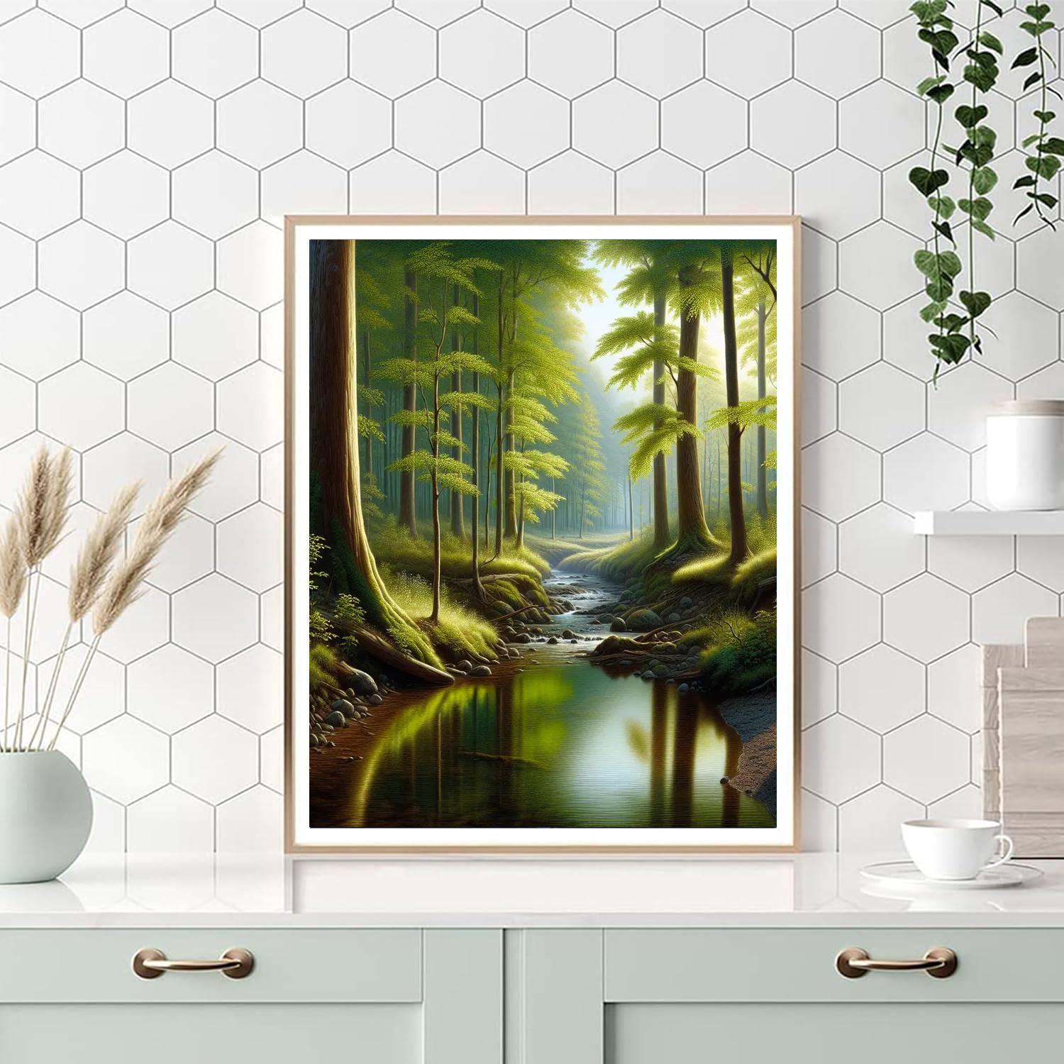 Forest Whisper Meditation Number Painting