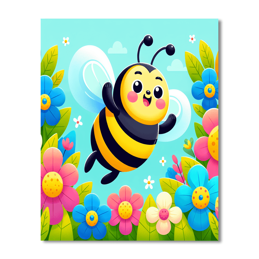 Bouncy Bumblebee Number Painting