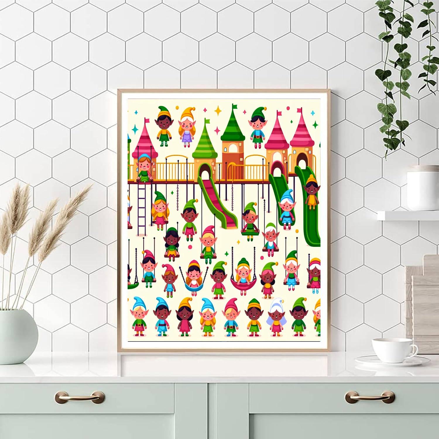 Magical Elf Playground Paint By Color