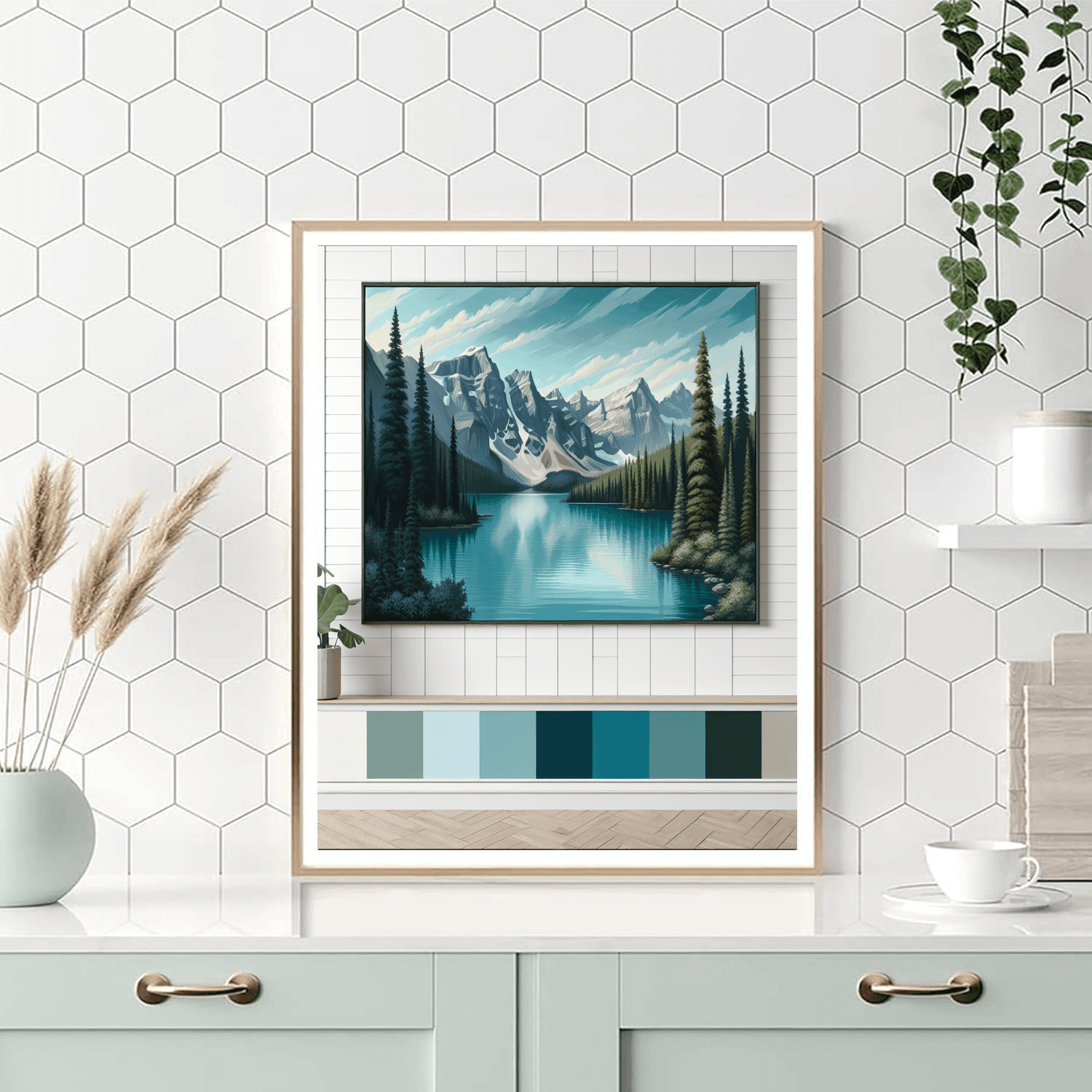 Mystical Mountain Lake Painting By Numbers Kit