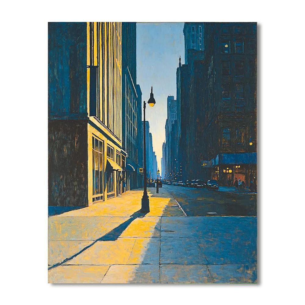 Edward Hopper Inspired Chic Metropolitan Evening  Paint By Numbers