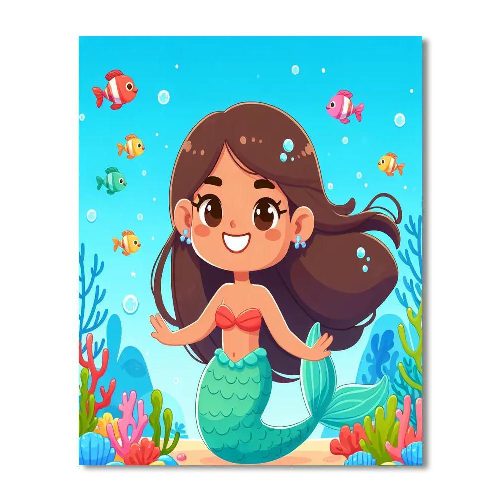 Underwater Mermaid Paradise Paint By Number