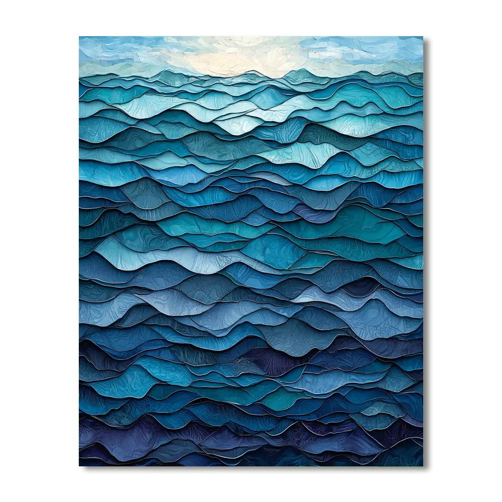 Michelangelo Inspired Mystic Waves  Paint By Numbers