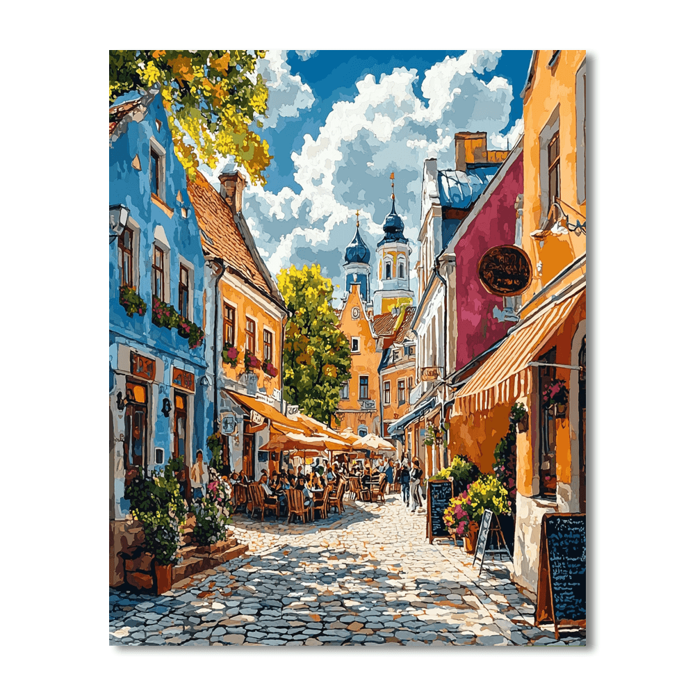 Riga Old Town - Latvia DIY Paint By Numbers