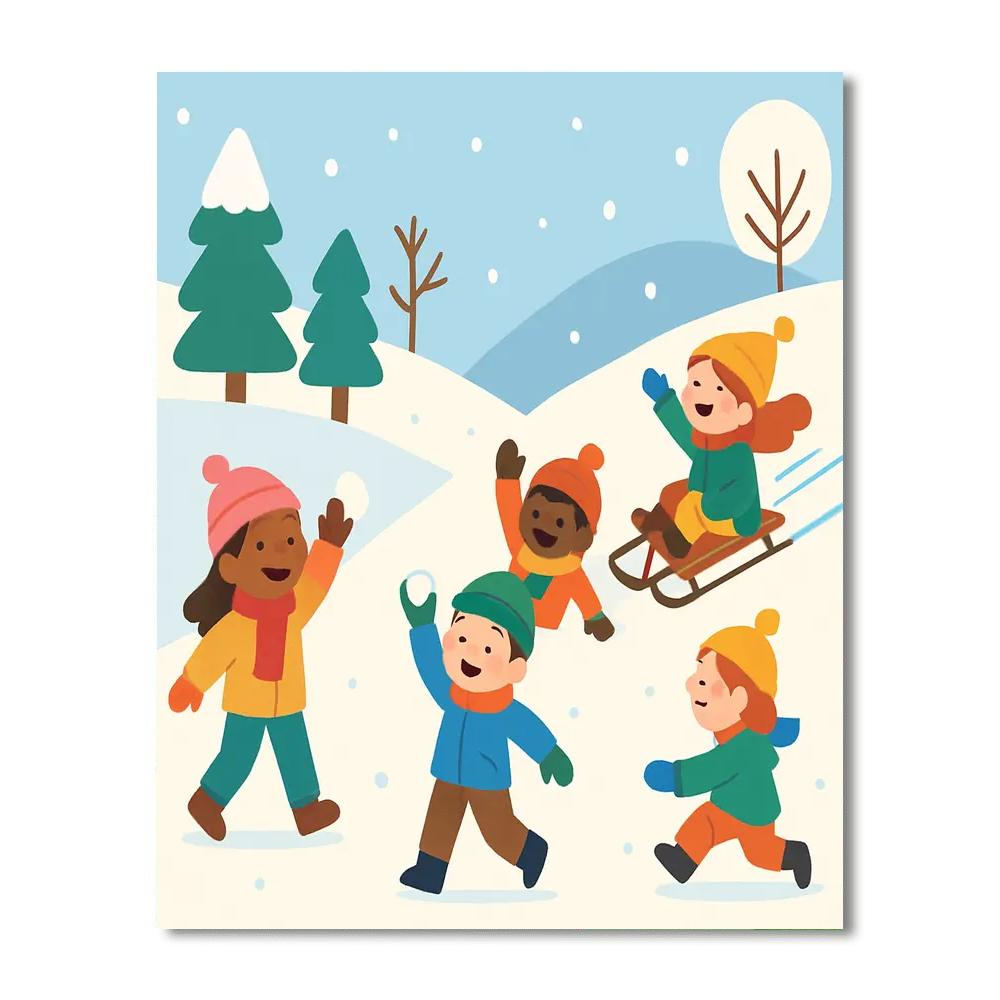 Frosty Winter Games Painting By Numbers Kit