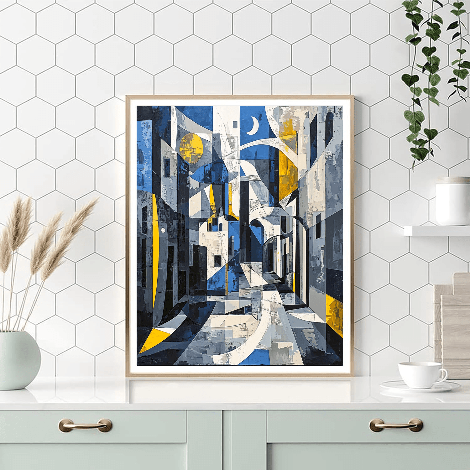 Pablo Picasso Inspired Cubist Cityscape Wonder  Painting By Numbers Kit