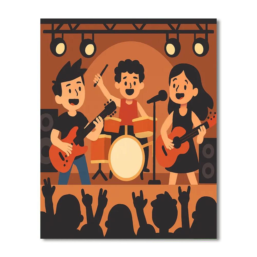 Rockstar Concert Night DIY Paint By Numbers