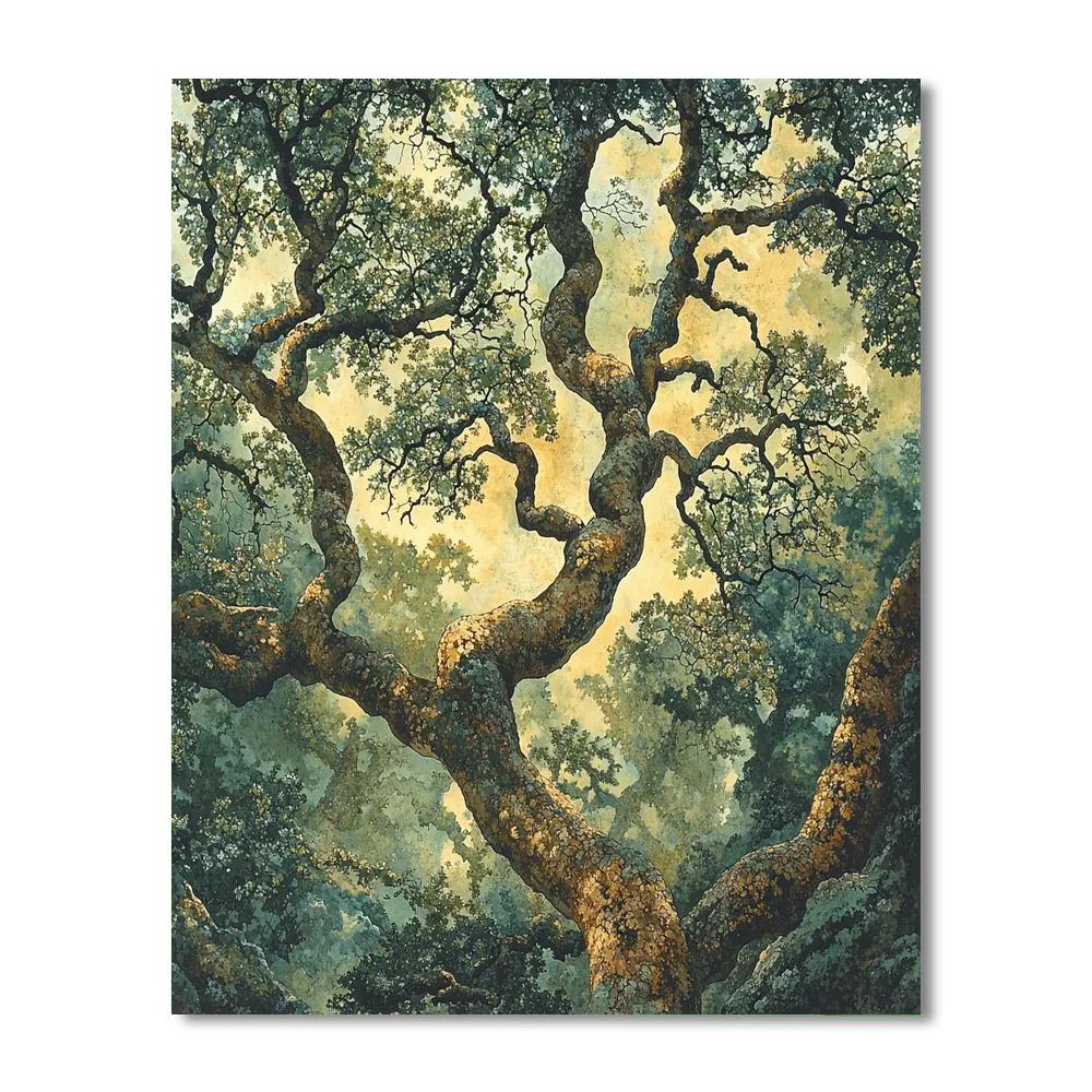 Michelangelo Inspired Ancient Trees  Paint By Color