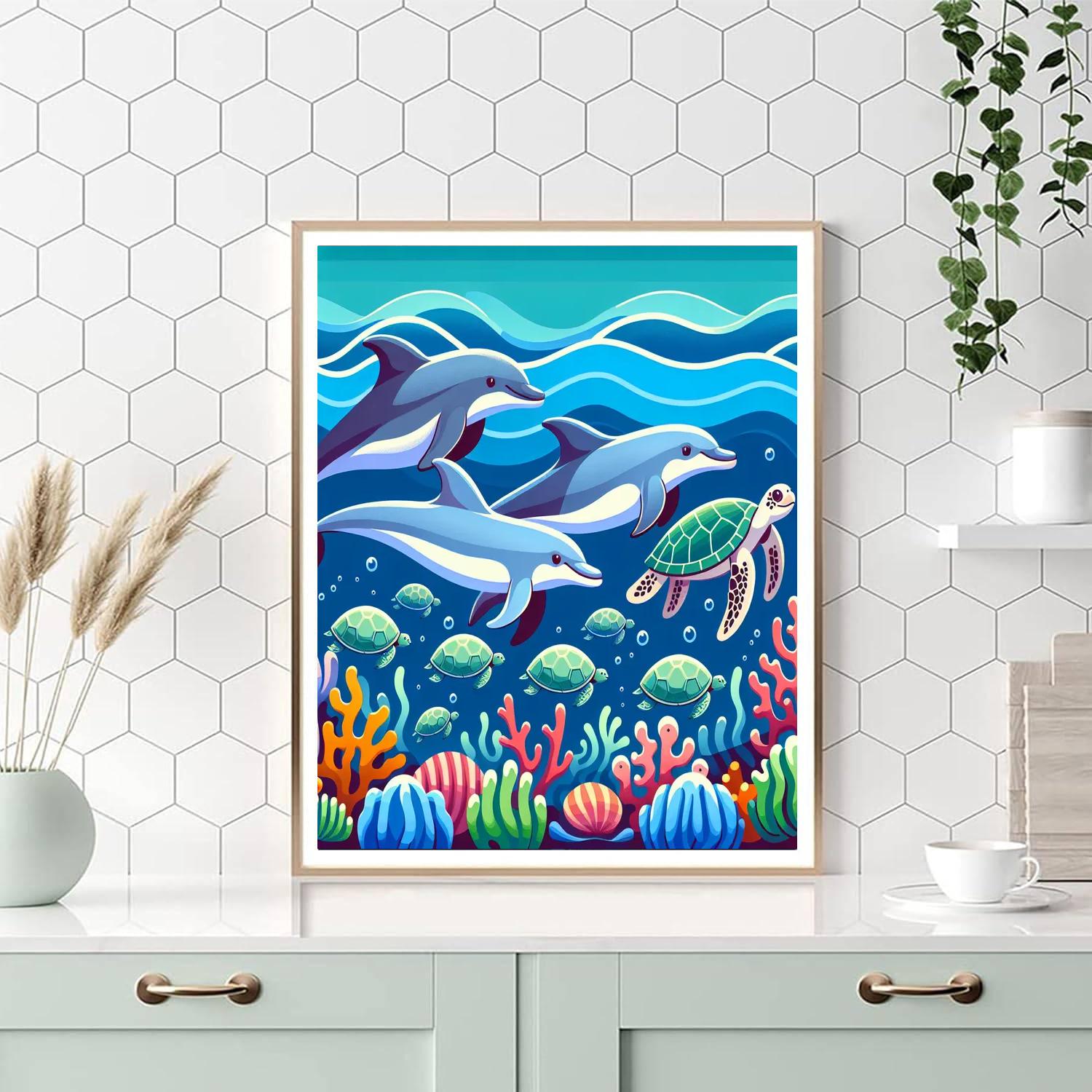 Ocean Friends Gathering Numbered Painting Kits