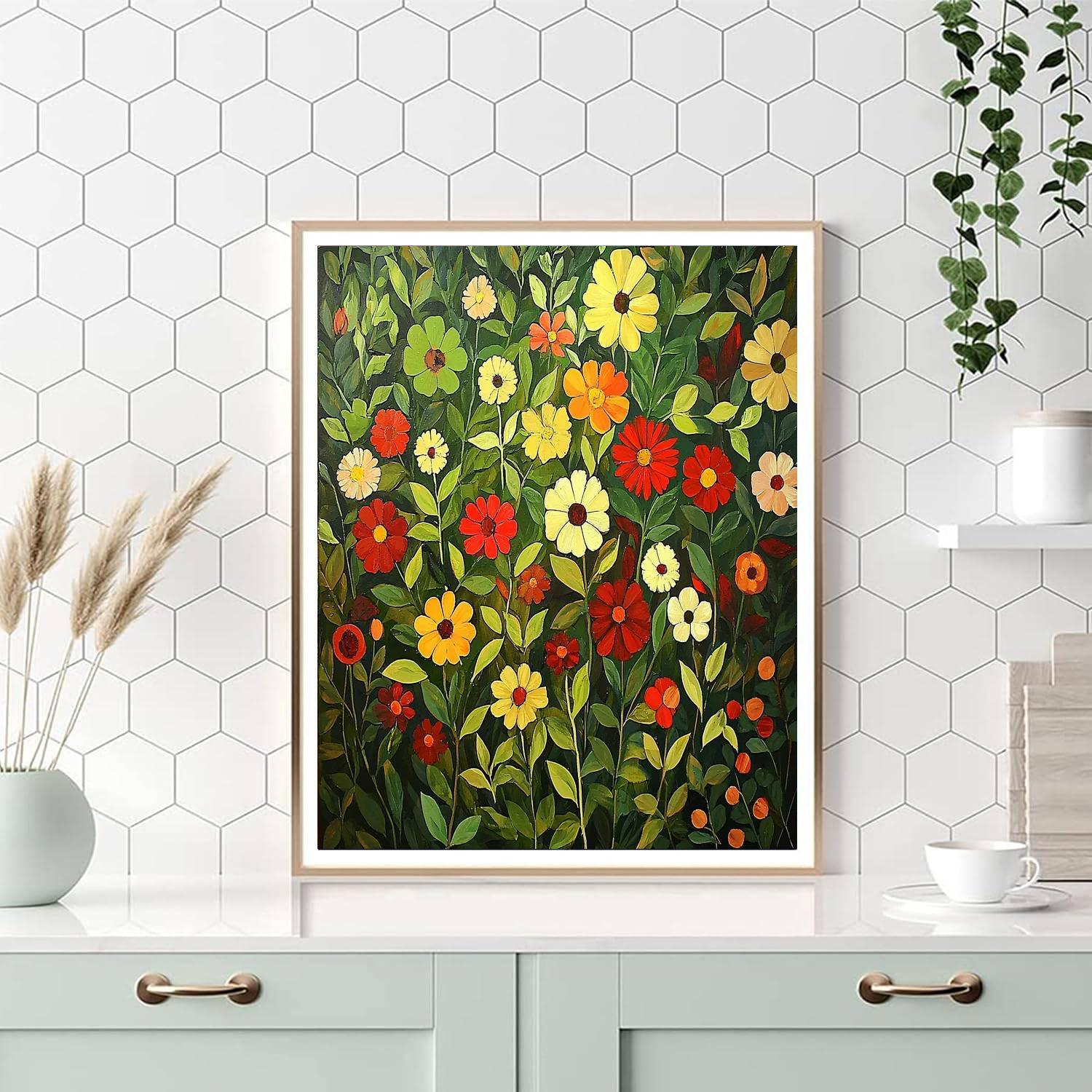 Frida Kahlo Inspired Floral Dreams Of Strength  Paint By Numbers Art