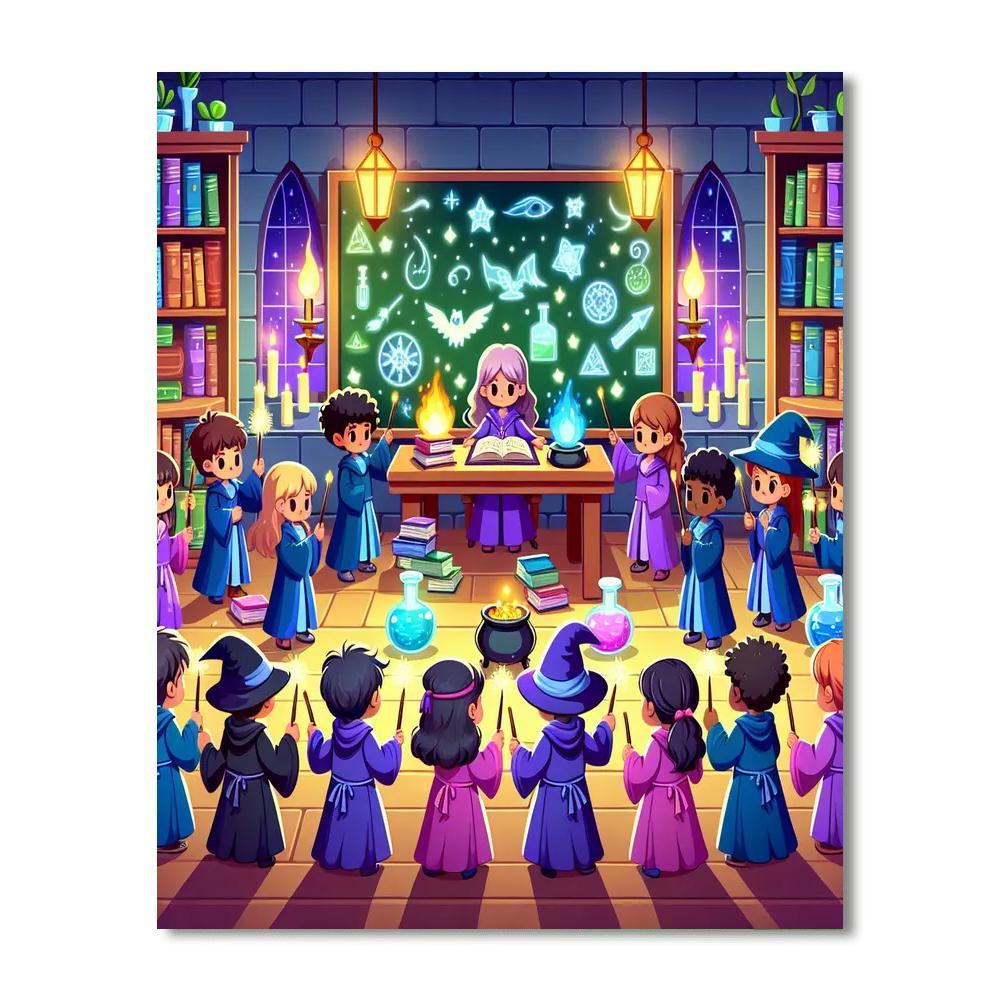 Magic Wizard School Paint By Color