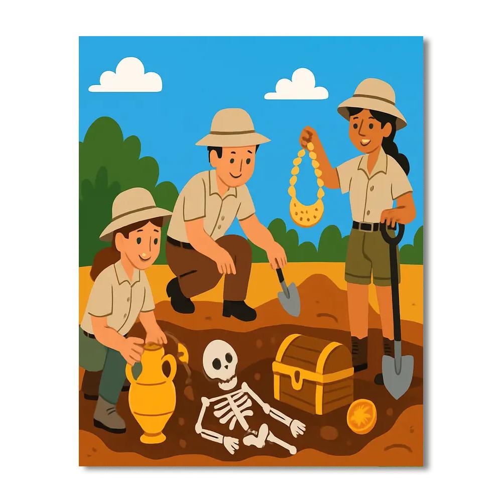 Adventurous Archeology Painting By Numbers Kit