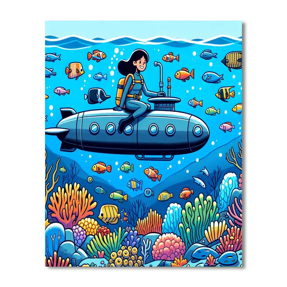 Ocean Explorer Mission Number Painting