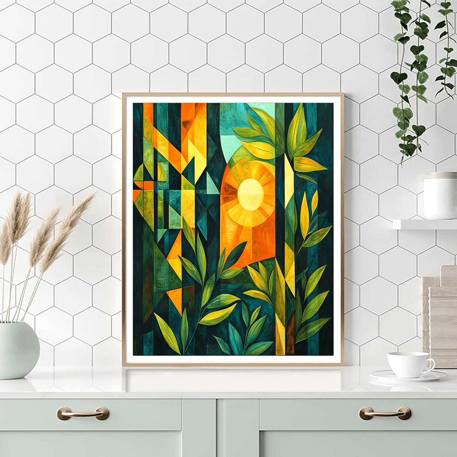 Kandinsky Inspired Geometric Jungle Symphony Paint By Numbers Kits