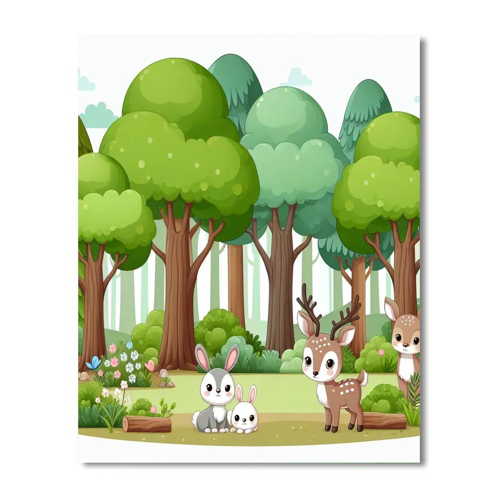 Friendly Forest Retreat Paint By Color