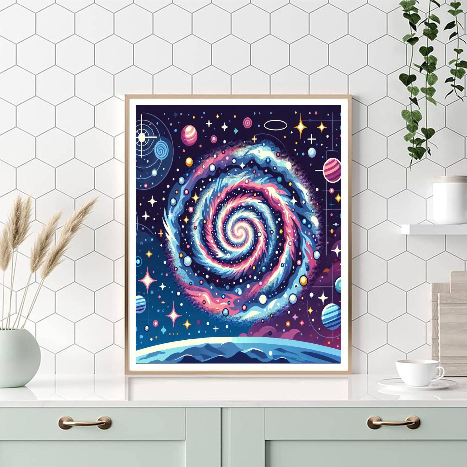 Glowing Galaxies Numbered Painting Kits