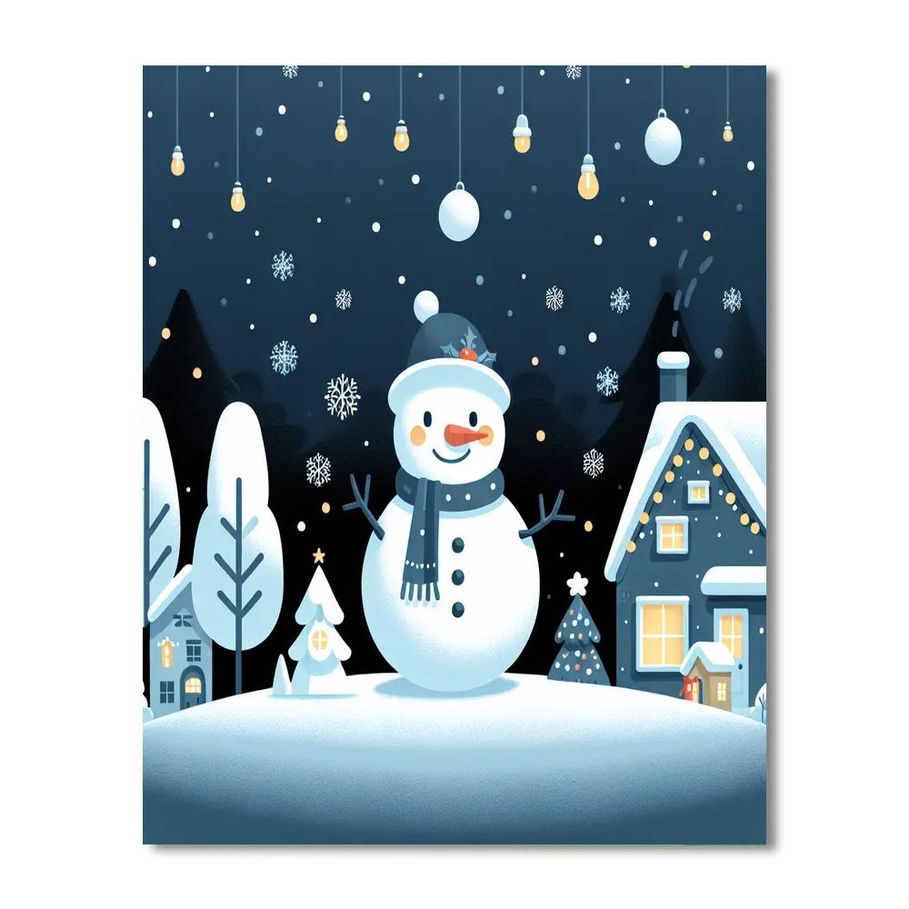 Frosty Festivities Paint By Numbers Art