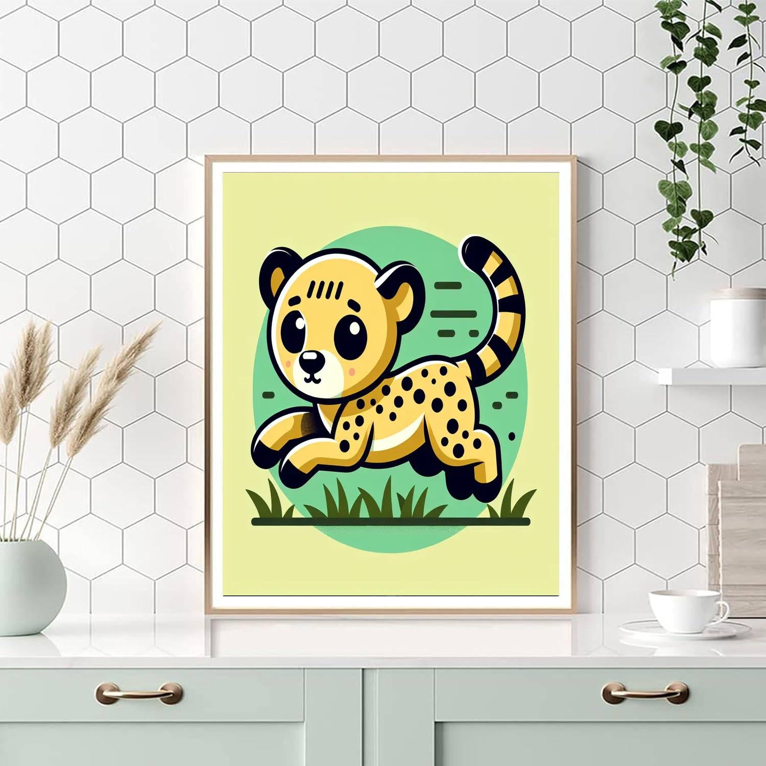 Curious Cheetah Cub Paint By Number